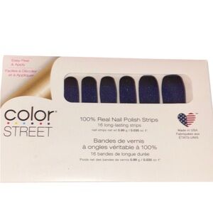 Color Street Midnight Blue Sparkle Nail Strips